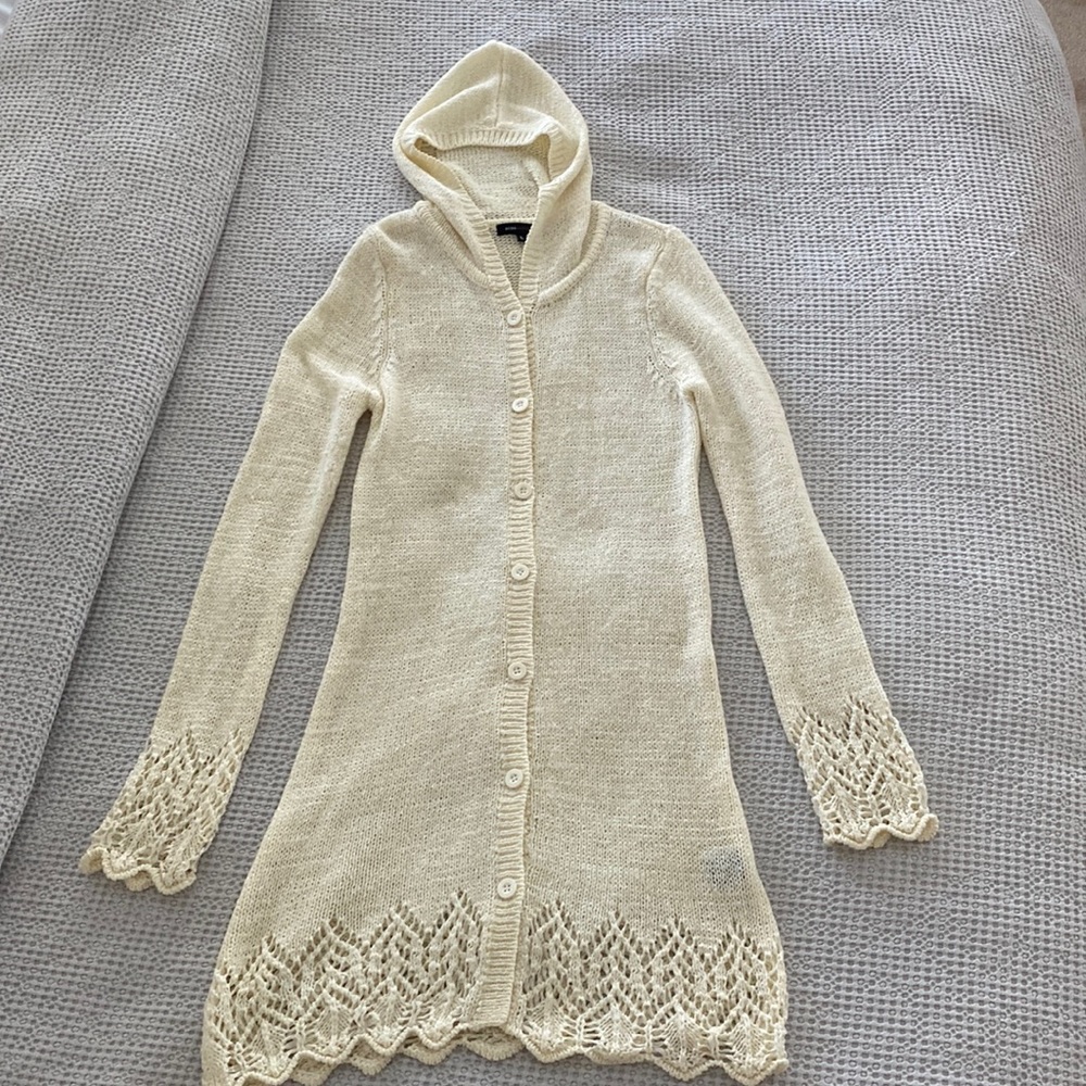 Sweater duster. Cream. Large.